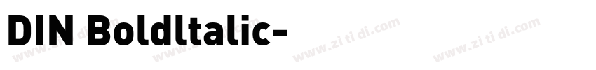 DIN Boldltalic字体转换
